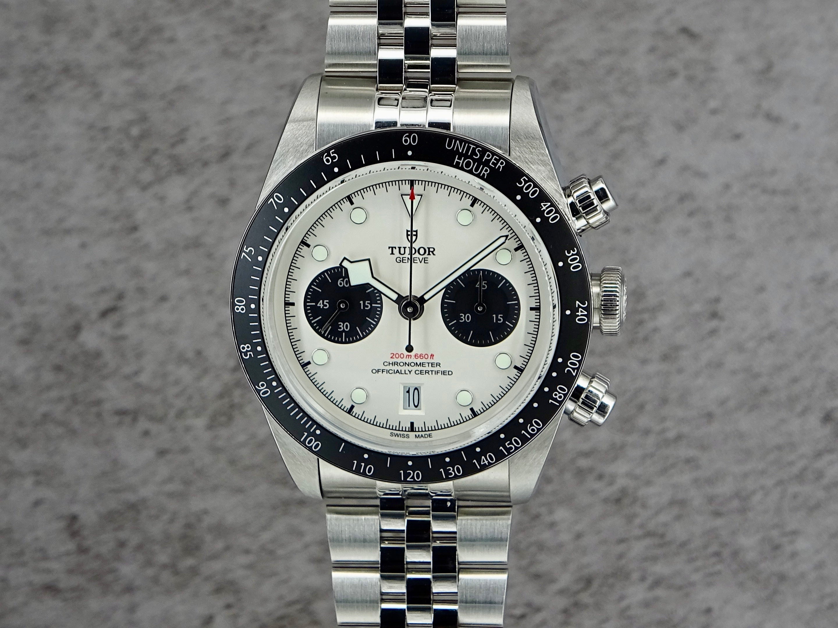 2023 Tudor Black Bay Chronograph 79360N White Dial – 5-Link T-Fit Bracelet – Full Set