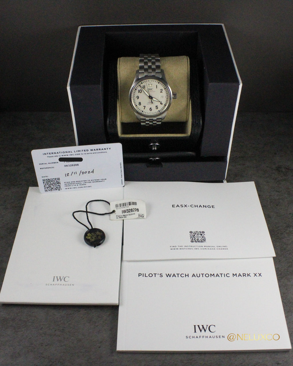 2024 IWC Pilot's Watch Mark XX IW328208 White Dial Full Set