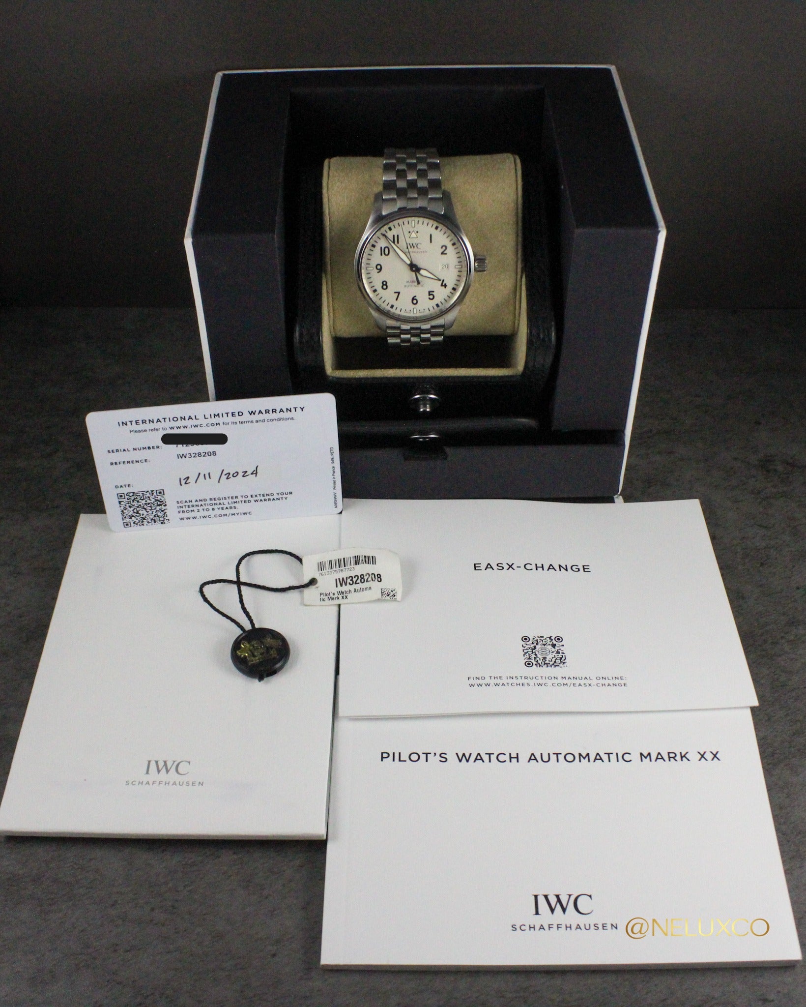 2024 IWC Pilot's Watch Mark XX IW328208 White Dial Full Set