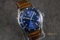 Longines Zulu Time Blue Dial on Leather L3.802.4.93.2 Complete Open Date