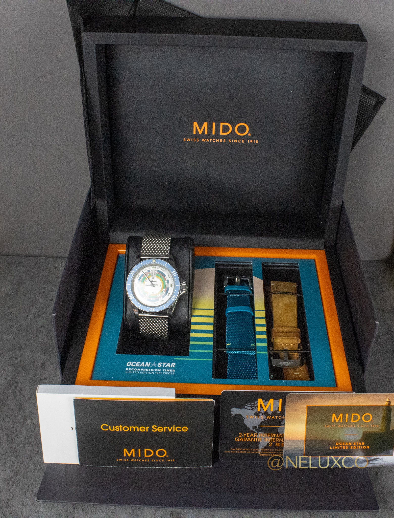 Mido Ocean Star M026.807.11.031.00 Full Set + Extra Straps