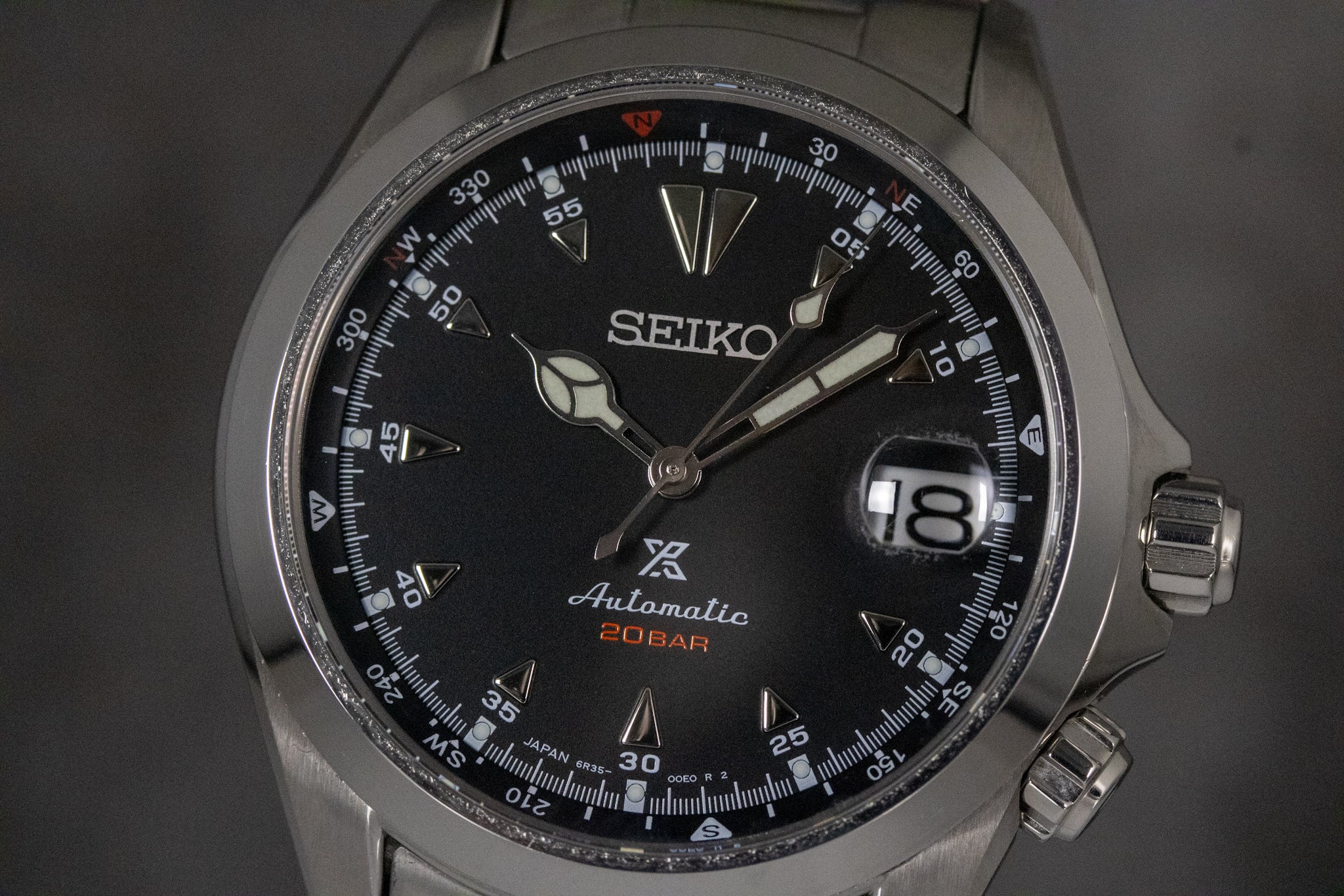 Seiko Prospex Alpinist SPB117 Black Dial + Leather Strap