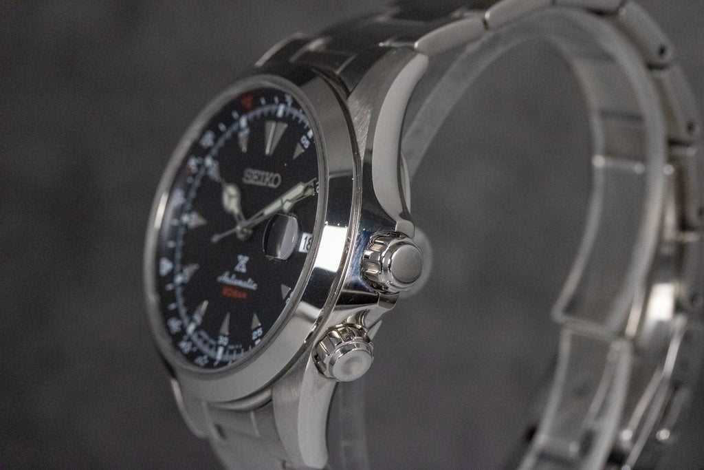 Seiko Prospex Alpinist SPB117 Black Dial + Leather Strap