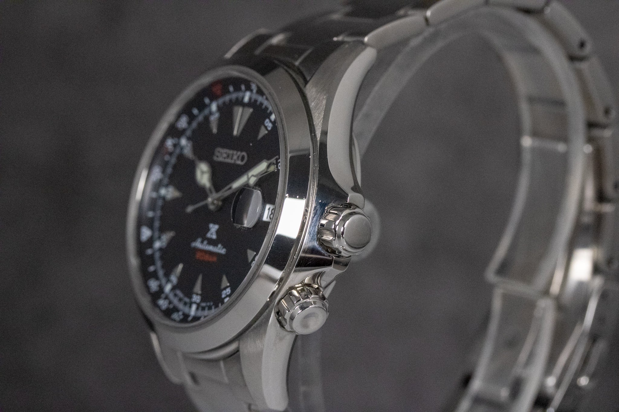 Seiko Prospex Alpinist SPB117 Black Dial + Leather Strap