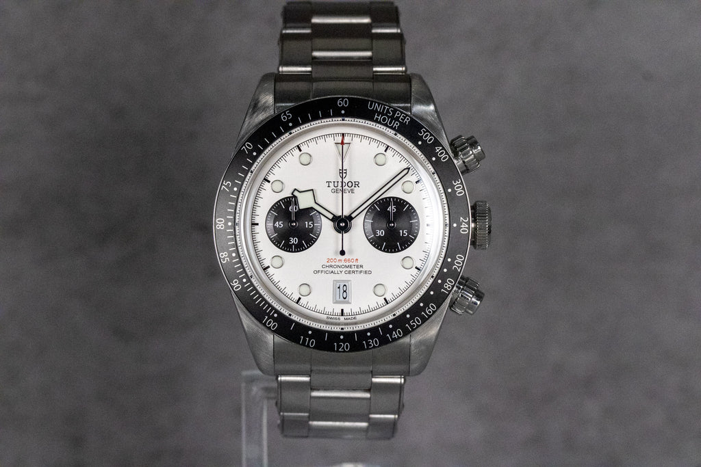 2024 Tudor Black Bay Chronograph 79360N White Dial Panda + Rubber Strap