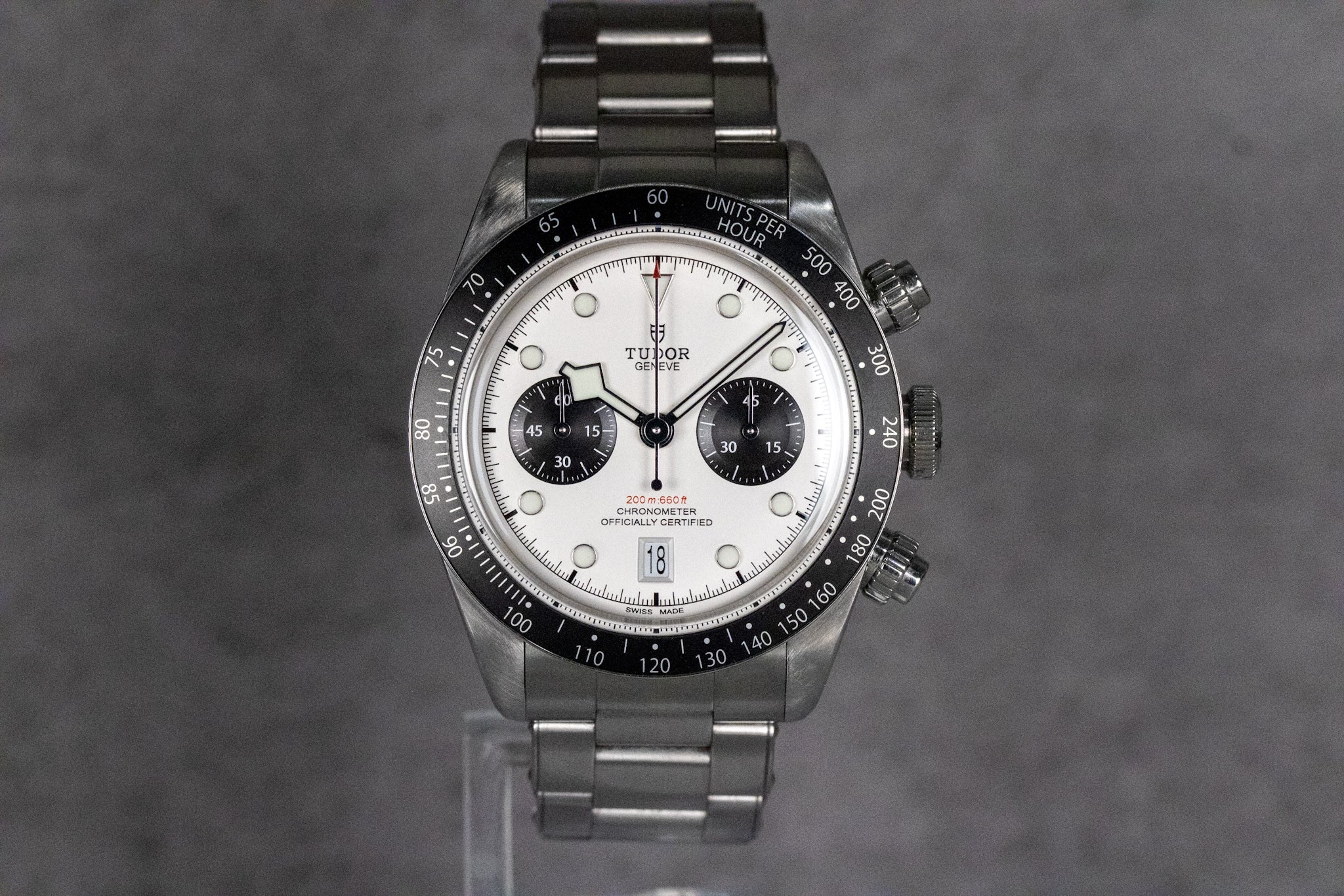 2024 Tudor Black Bay Chronograph 79360N White Dial Panda + Rubber Strap