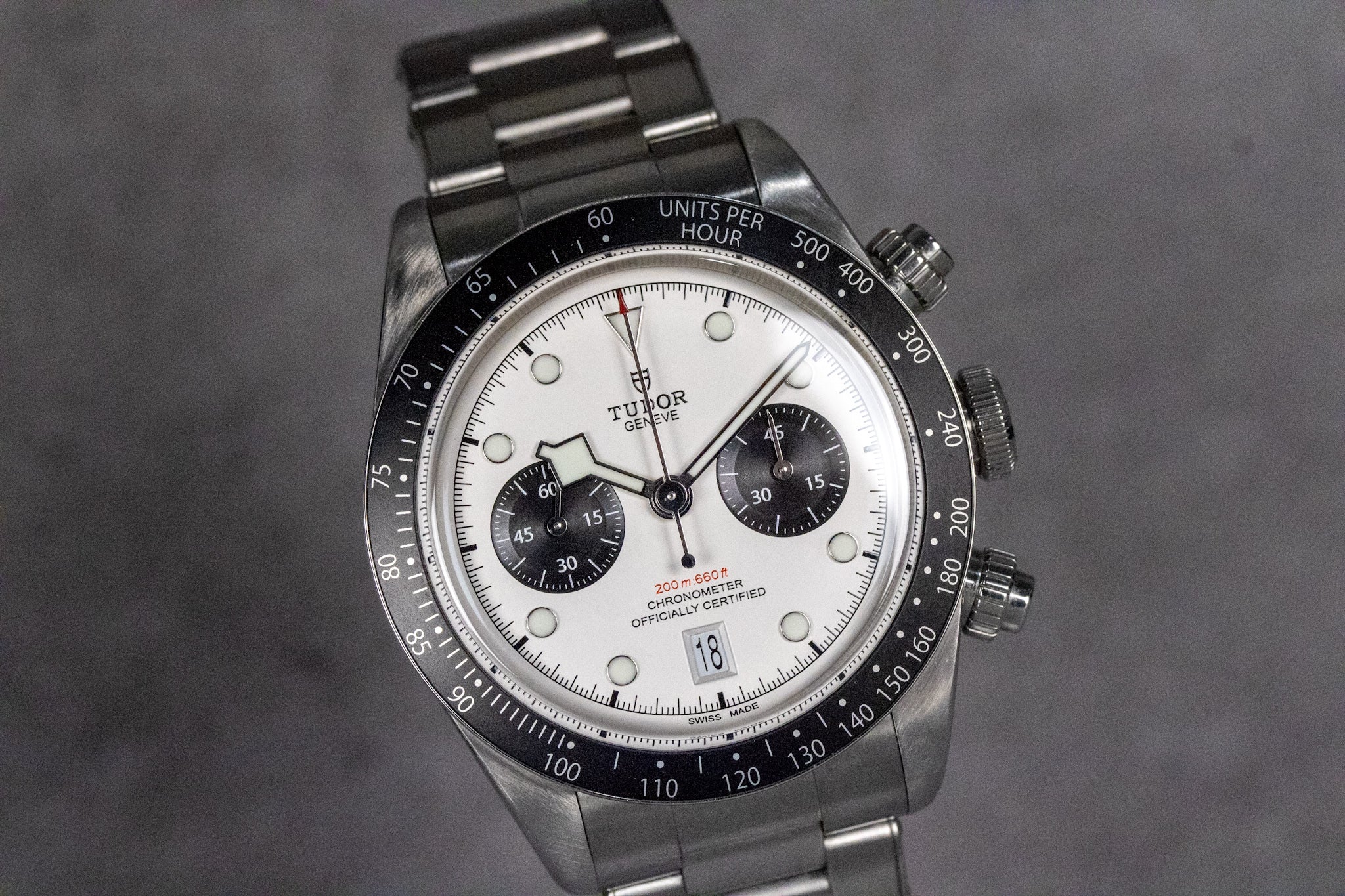 2024 Tudor Black Bay Chronograph 79360N White Dial Panda + Rubber Strap