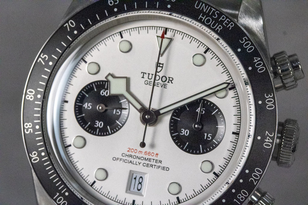 2024 Tudor Black Bay Chronograph 79360N White Dial Panda + Rubber Strap