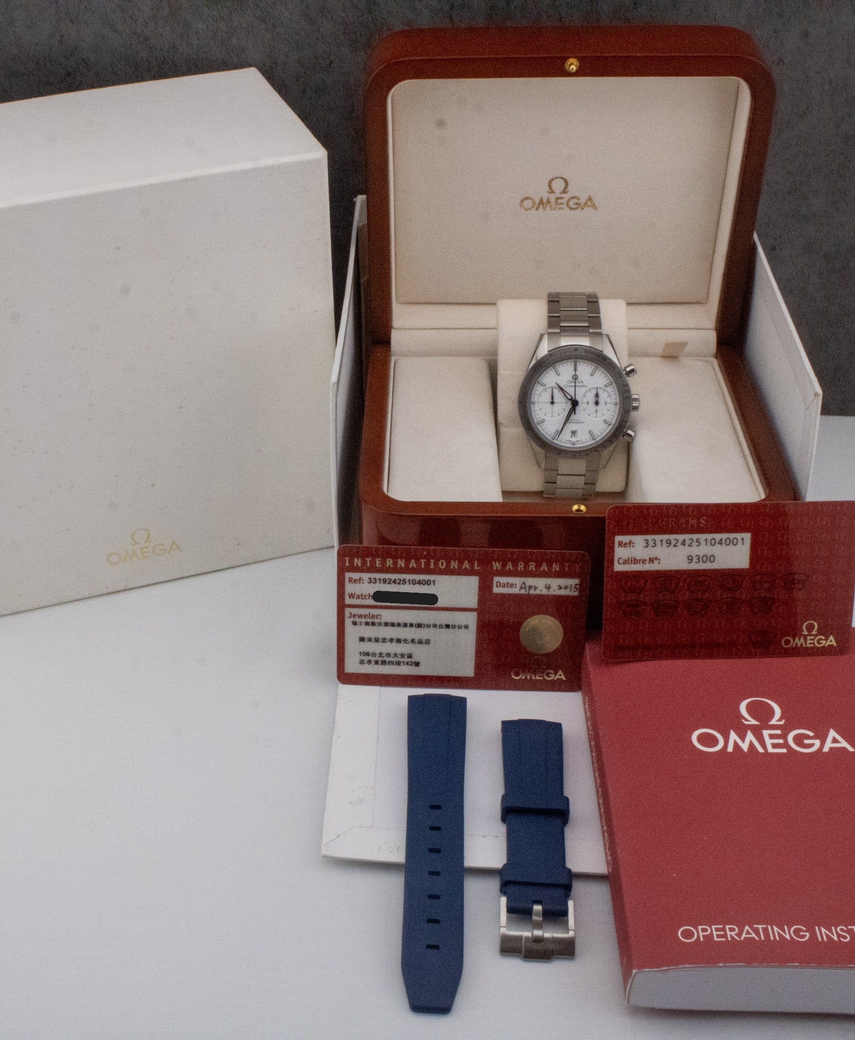 2015 Omega Speedmaster '57 Titanium White Dial 331.90.42.51.04.001 Full Set