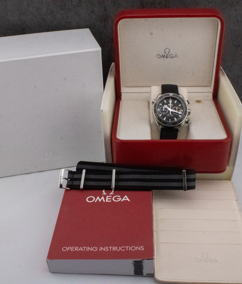 Omega Seamaster Planet Ocean Chronograph 232.30.46.51.01.003 Fresh Omega Service