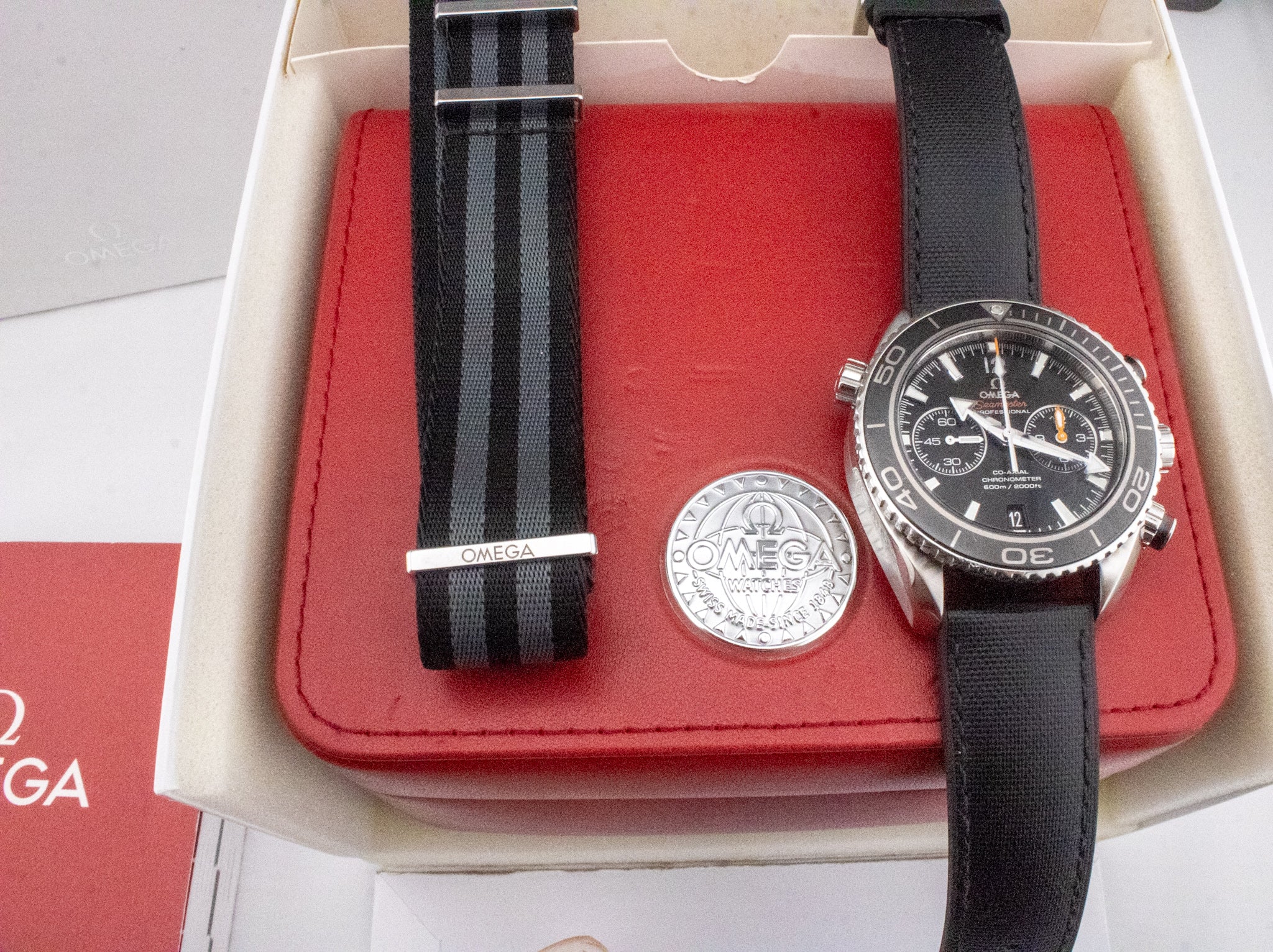 Omega Seamaster Planet Ocean Chronograph 232.30.46.51.01.003 Fresh Omega Service