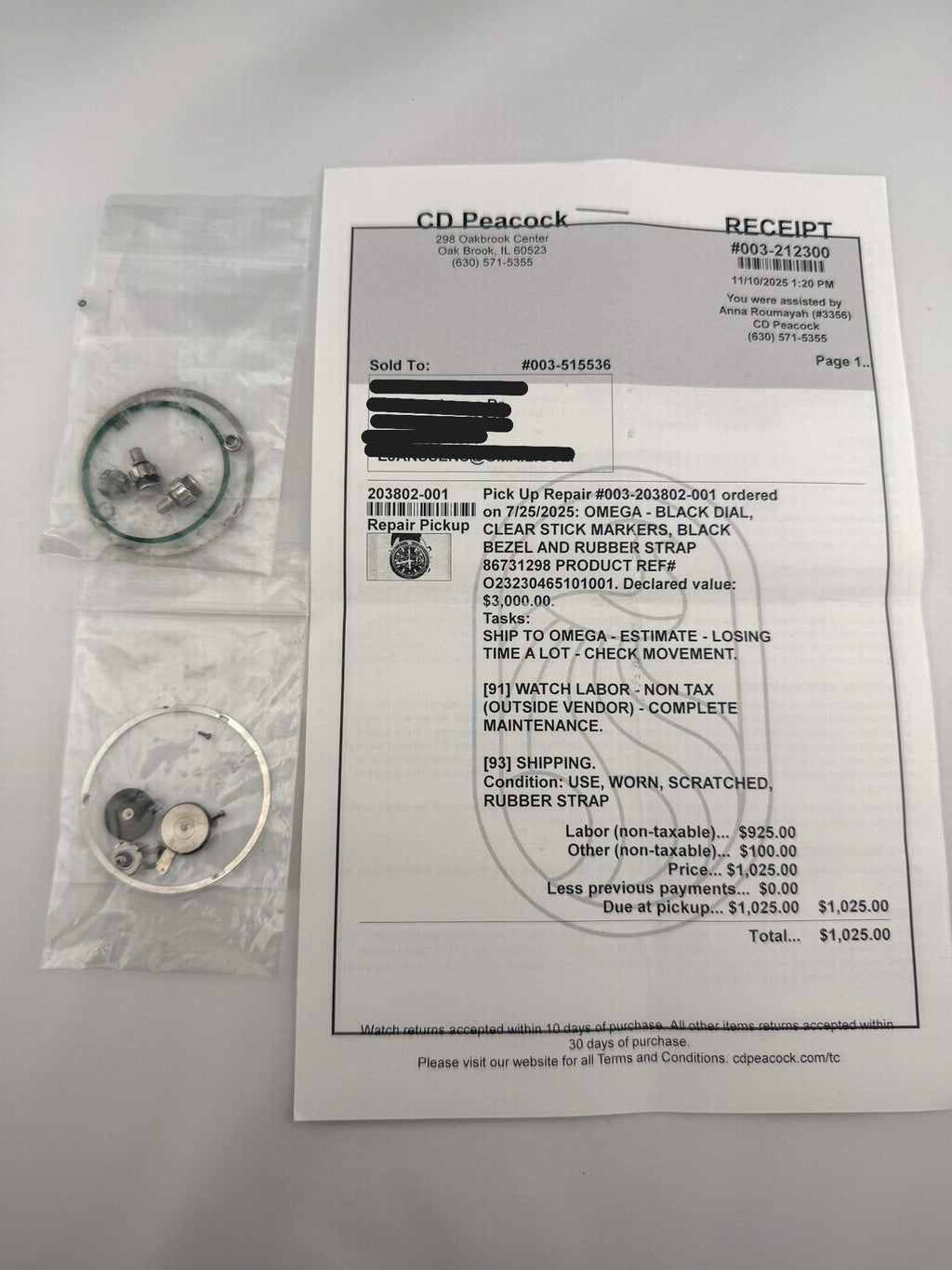 Omega Seamaster Planet Ocean Chronograph 232.30.46.51.01.003 Fresh Omega Service