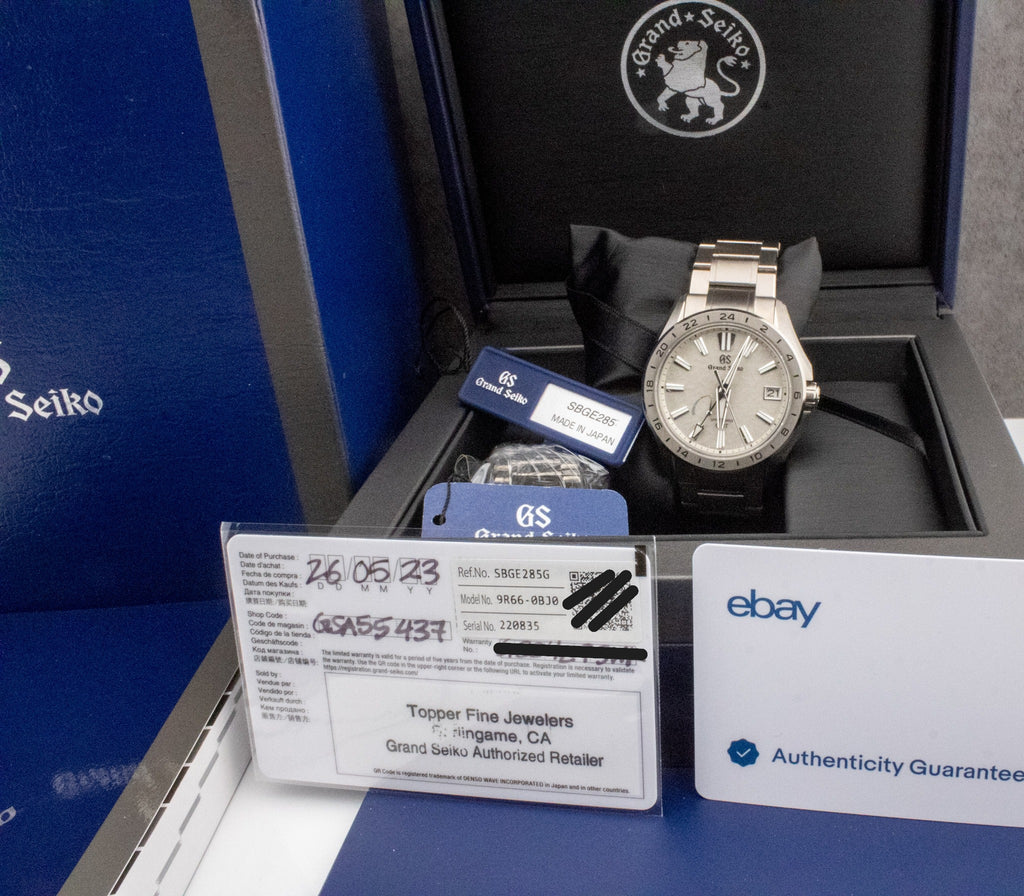 2023 Grand Seiko Evolution 9 Spring Drive GMT SBGE285 Full Set
