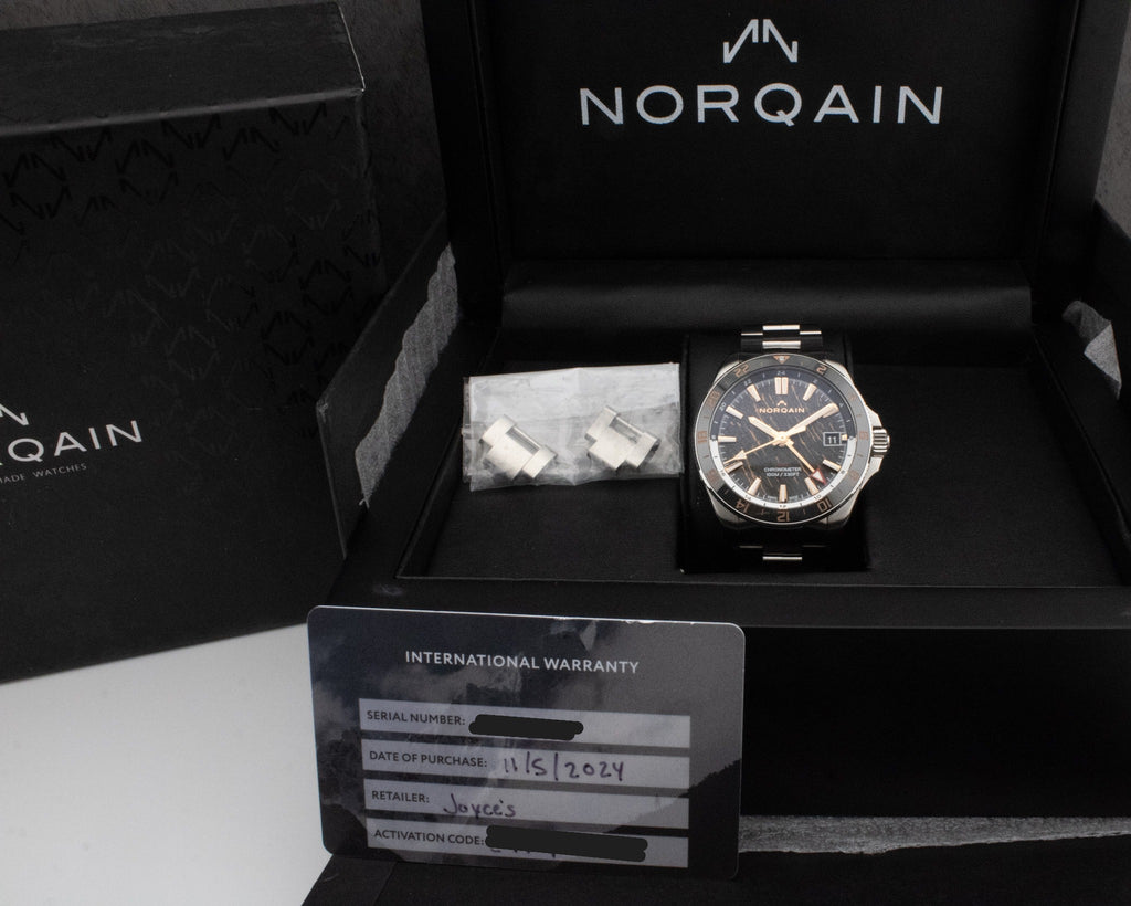2024 NORQAIN Adventure NEVEREST GMT Glacier 41mm N1100.22S02.G01 Full Set
