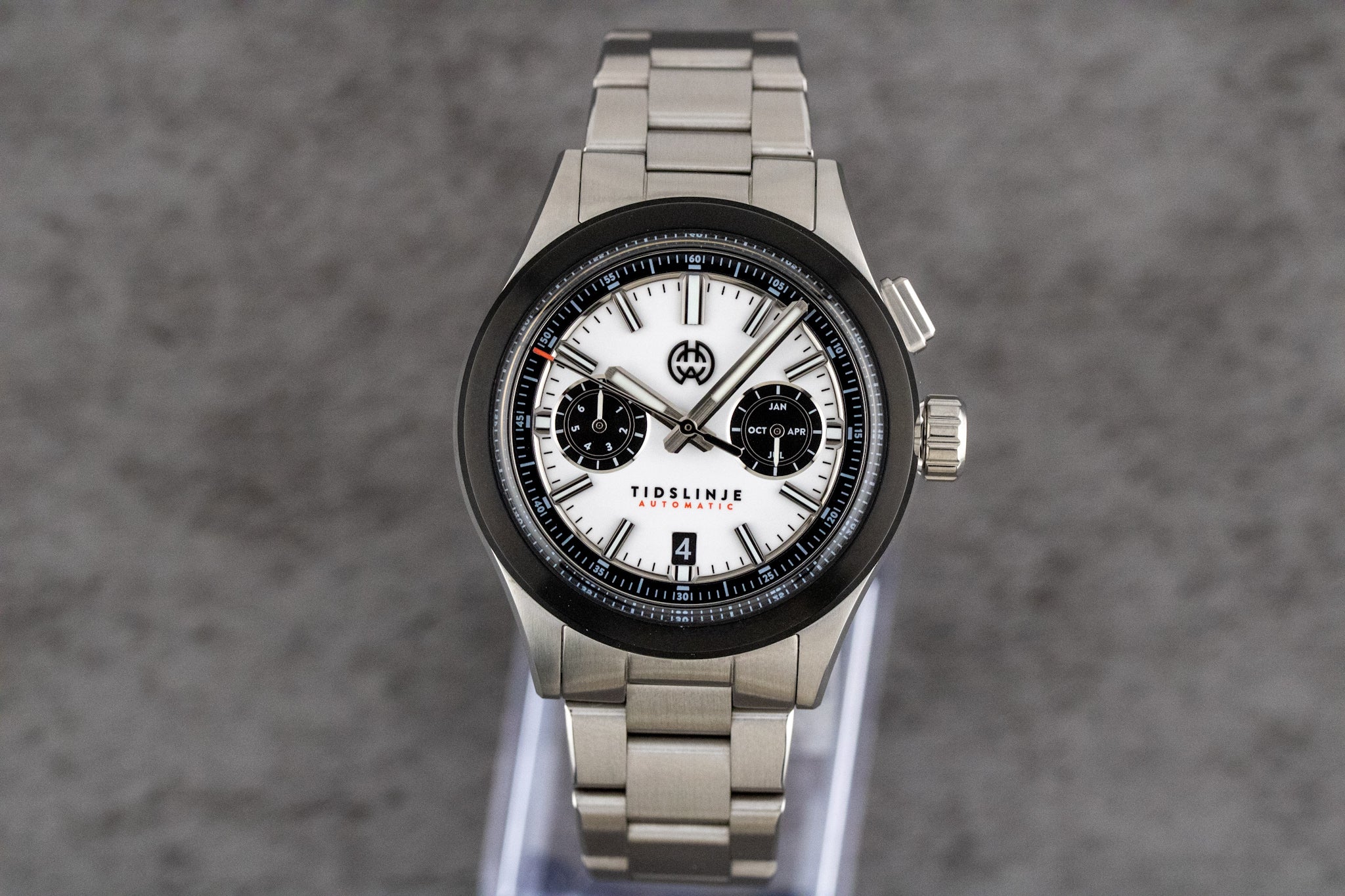 Henry Archer Vektor White Dial on Steel Tidslinje Complete