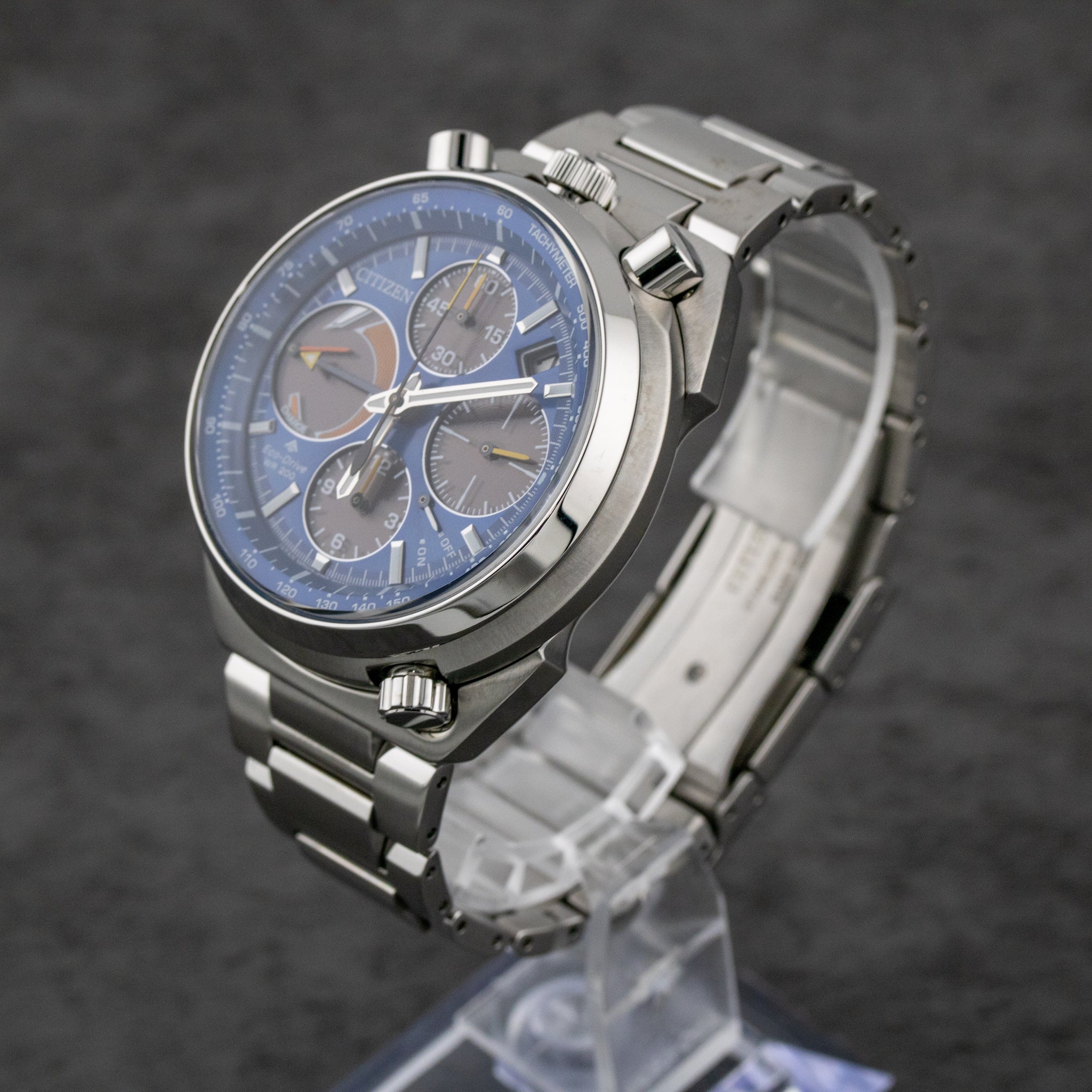 Citizen Promaster Tsuno Chrono Racer Blue Dial on Stainless Steel AV0070-57L with Box