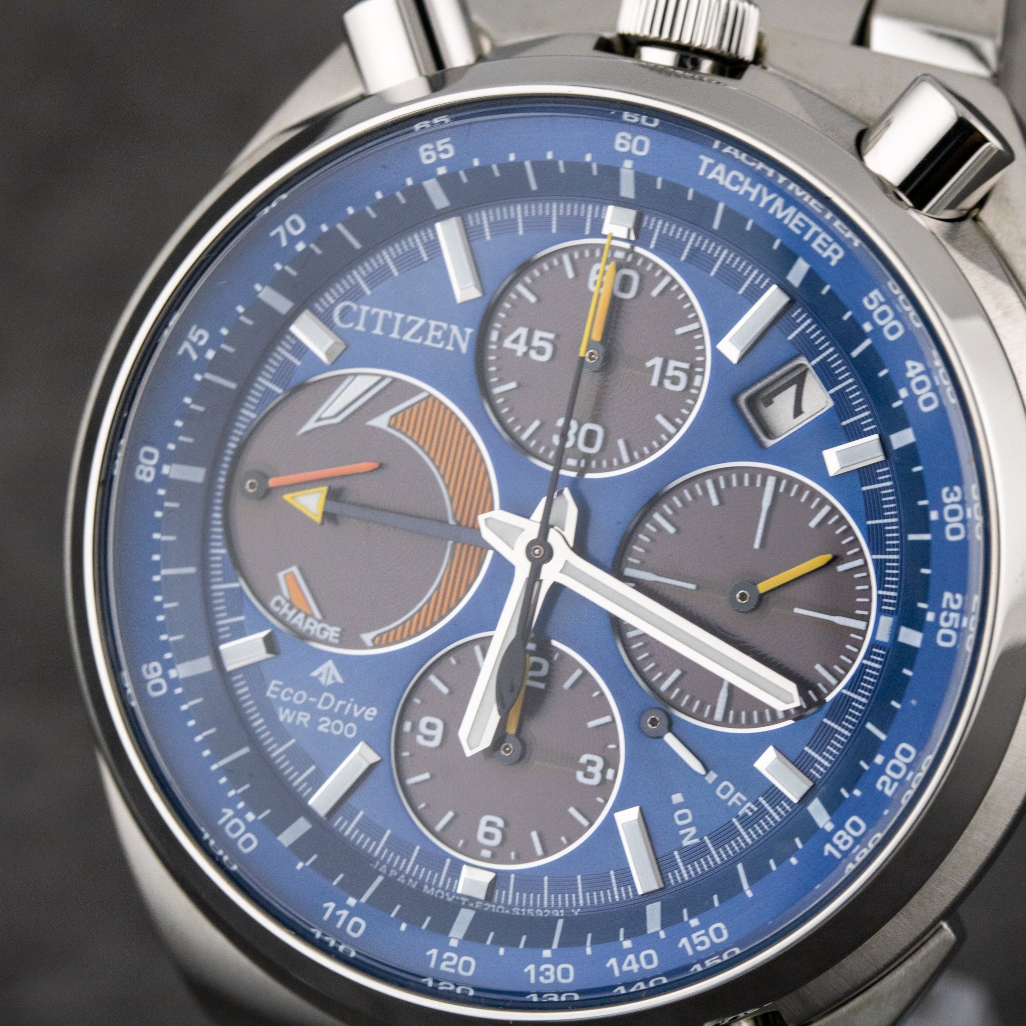 Citizen Promaster Tsuno Chrono Racer Blue Dial on Stainless Steel AV0070-57L with Box