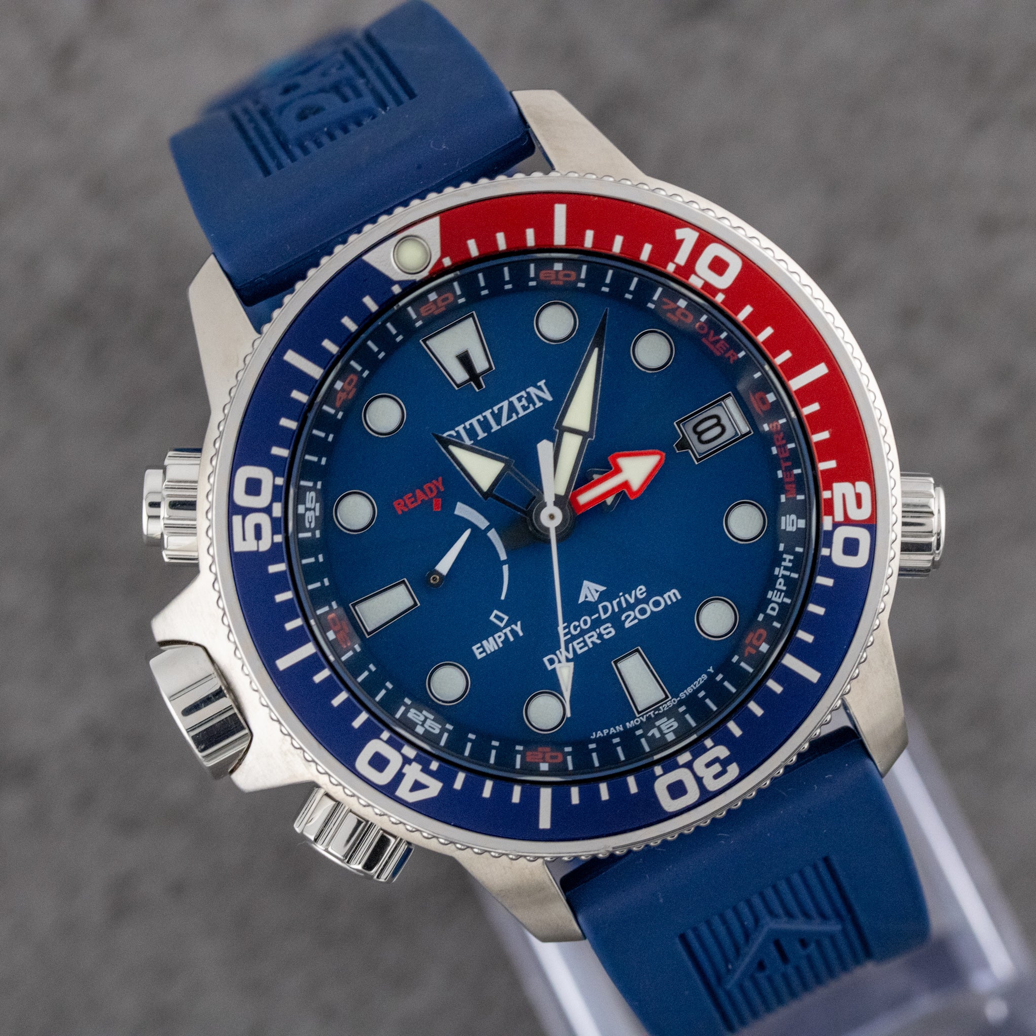 Citizen Promaster Aqualand Blue Dial on Rubber BN2038-01L Complete