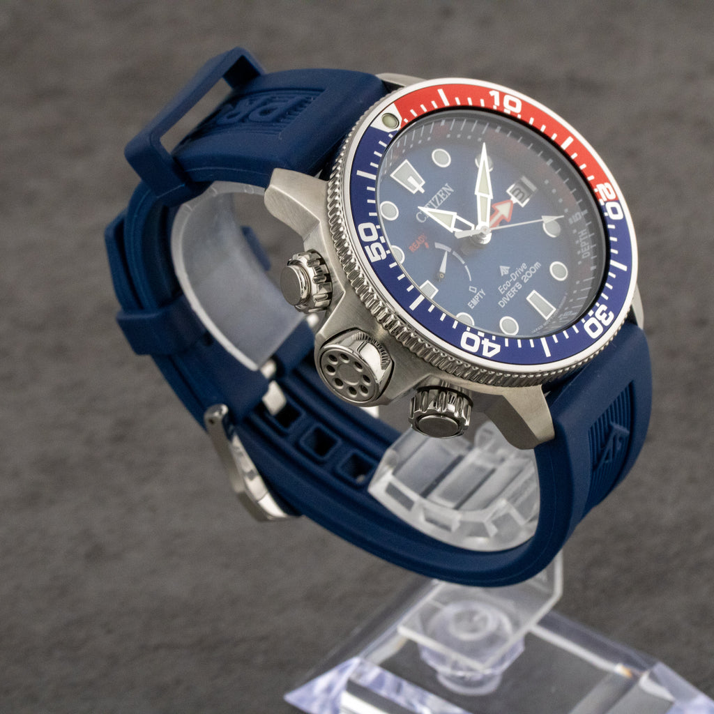 Citizen Promaster Aqualand Blue Dial on Rubber BN2038-01L Complete
