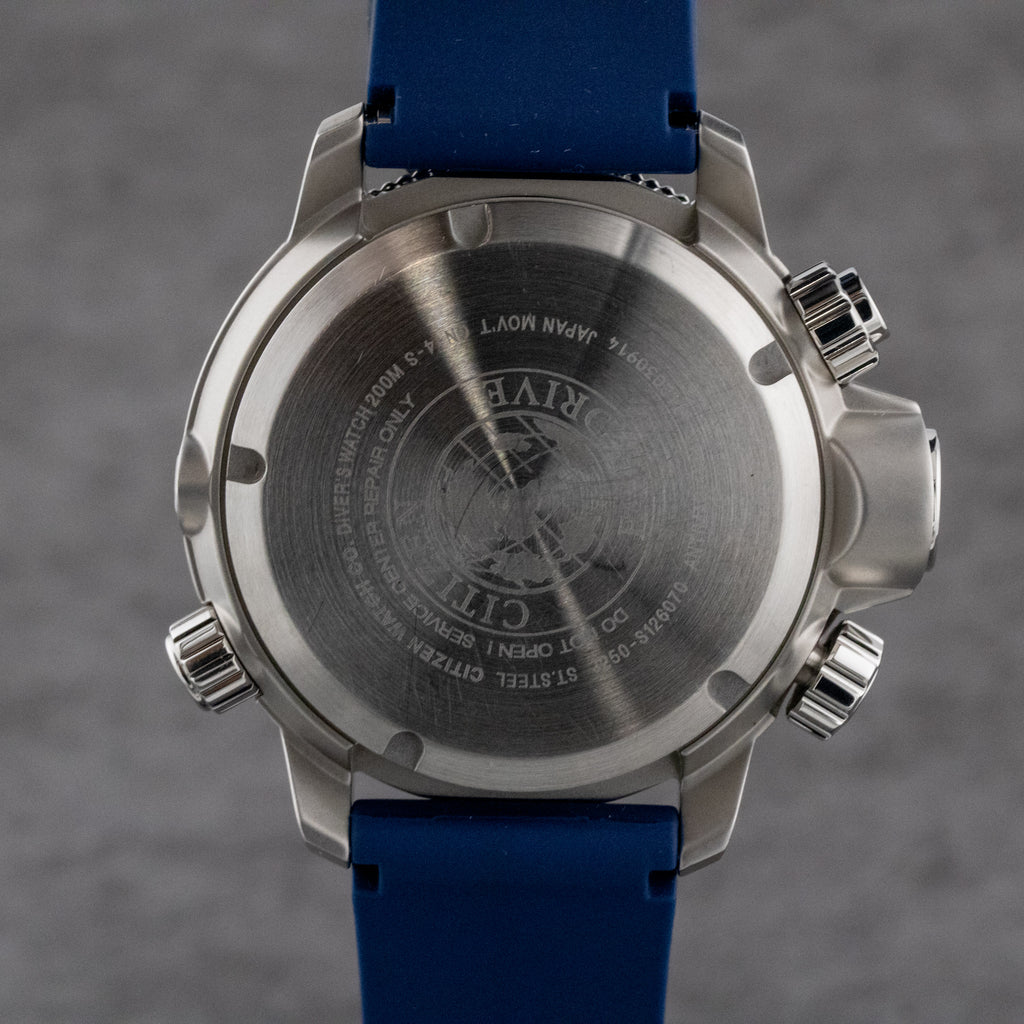 Citizen Promaster Aqualand Blue Dial on Rubber BN2038-01L Complete