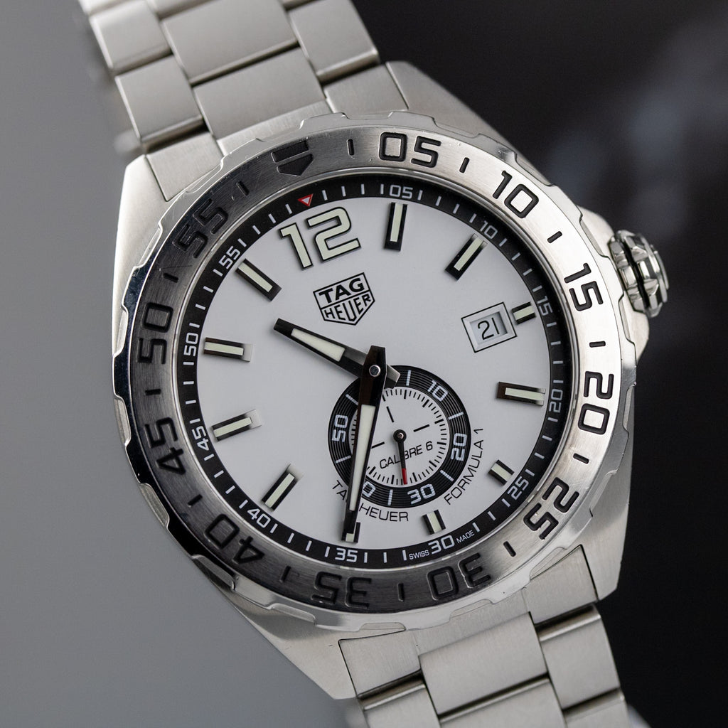 Tag Heuer F1 White Dial on Bracelet WAZ2013.BA0842 Complete Open Date