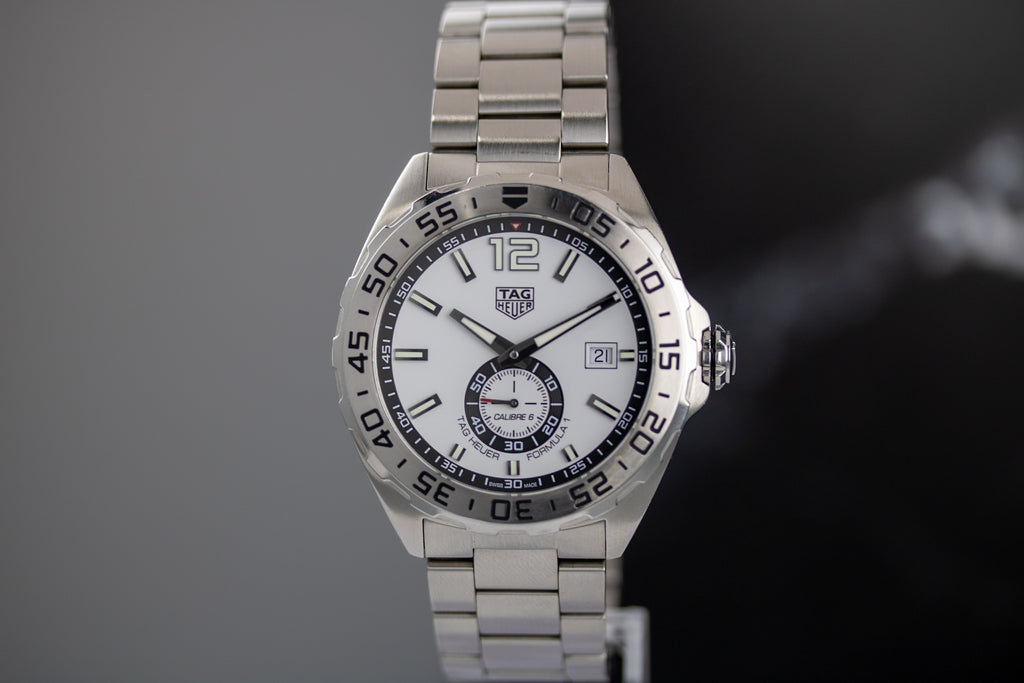 Tag Heuer F1 White Dial on Bracelet WAZ2013.BA0842 Complete Open Date