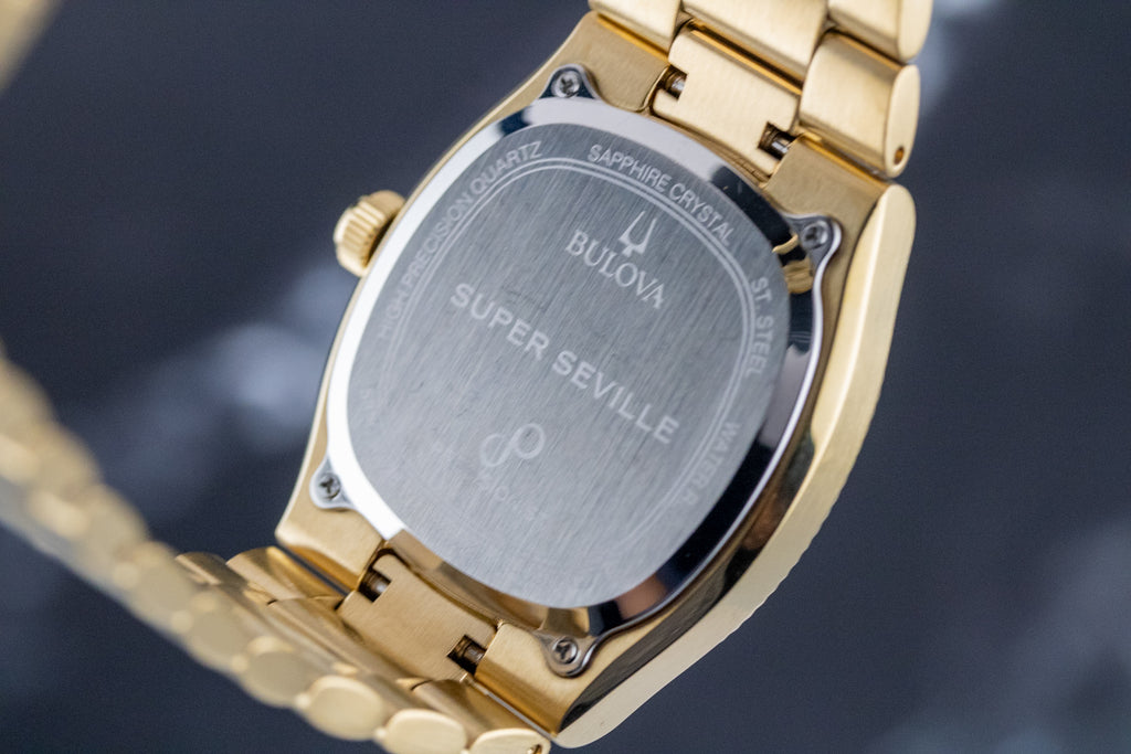 Bulova Super Seville White Dial on Bracelet Complete Open Date