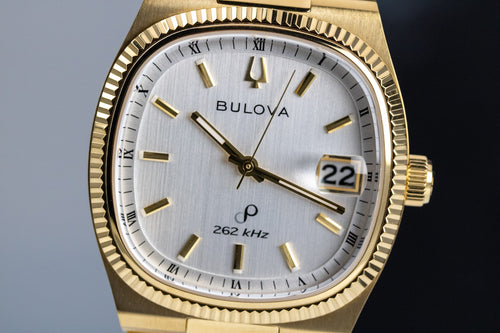 Bulova Super Seville White Dial on Bracelet Complete Open Date