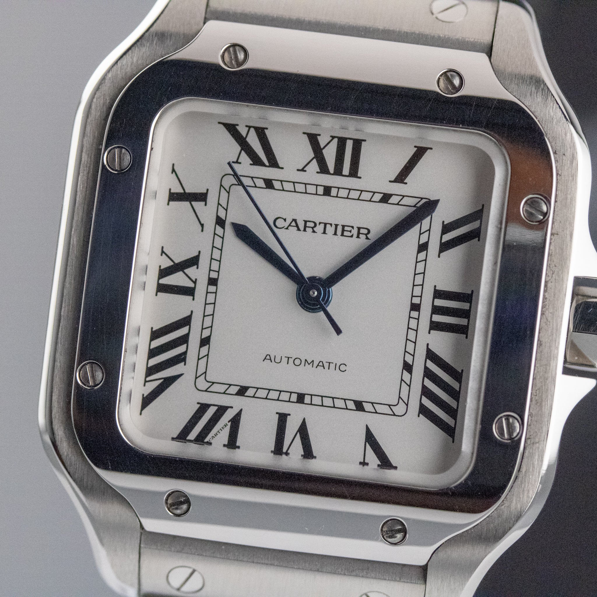 Cartier Santos de Cartier Medium Silver Dial on Bracelet WSSA0029 Complete 2021
