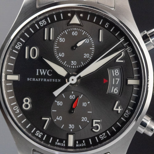 IWC Pilot's Watch Spitfire Chronograph Gray Dial on Bracelet IW387804