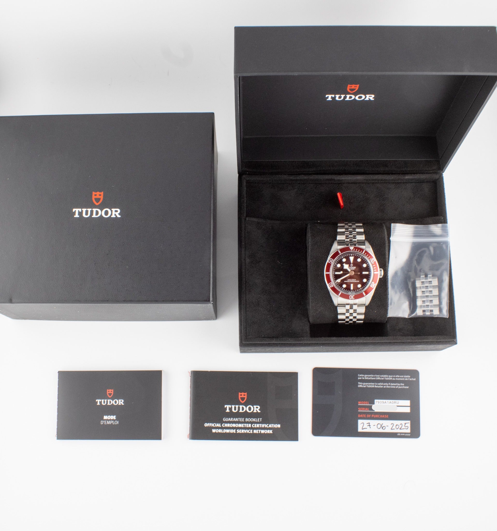 Tudor Black Bay 58 Burgundy Dial on Stainless Steel M7939A1A0RU-0001 Complete 2025