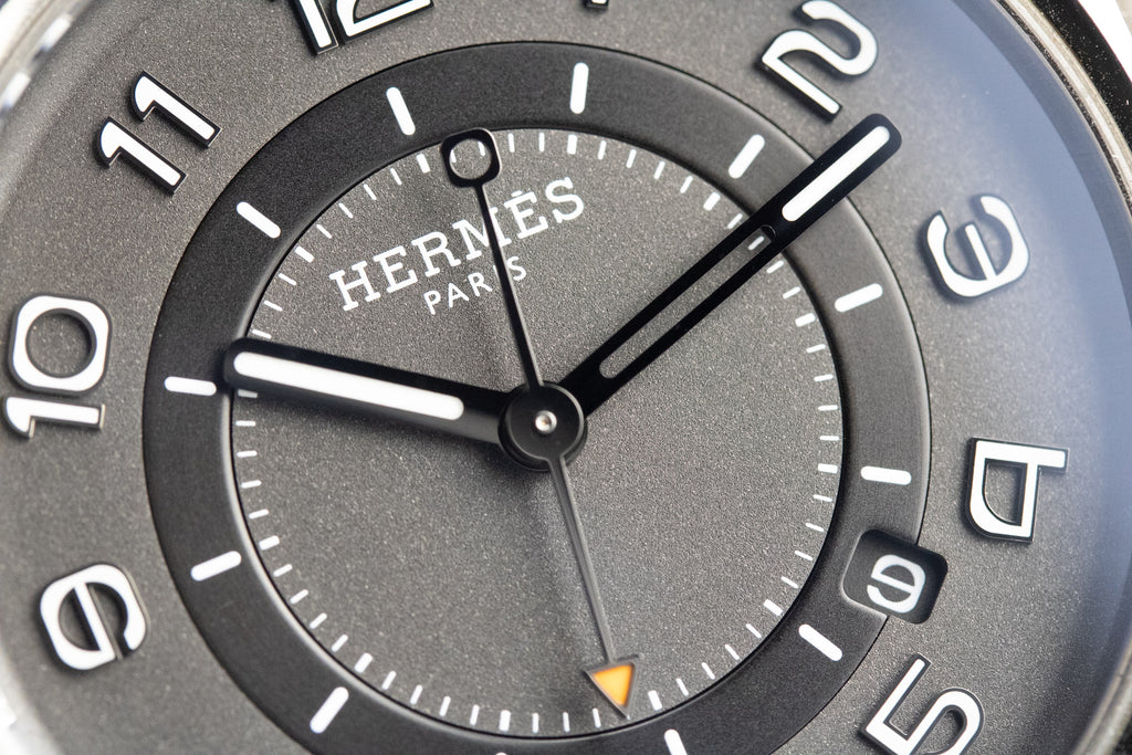 Hermès H08 SP1.741a W049431WW00 Black DLC Titanium Black Fabric Strap