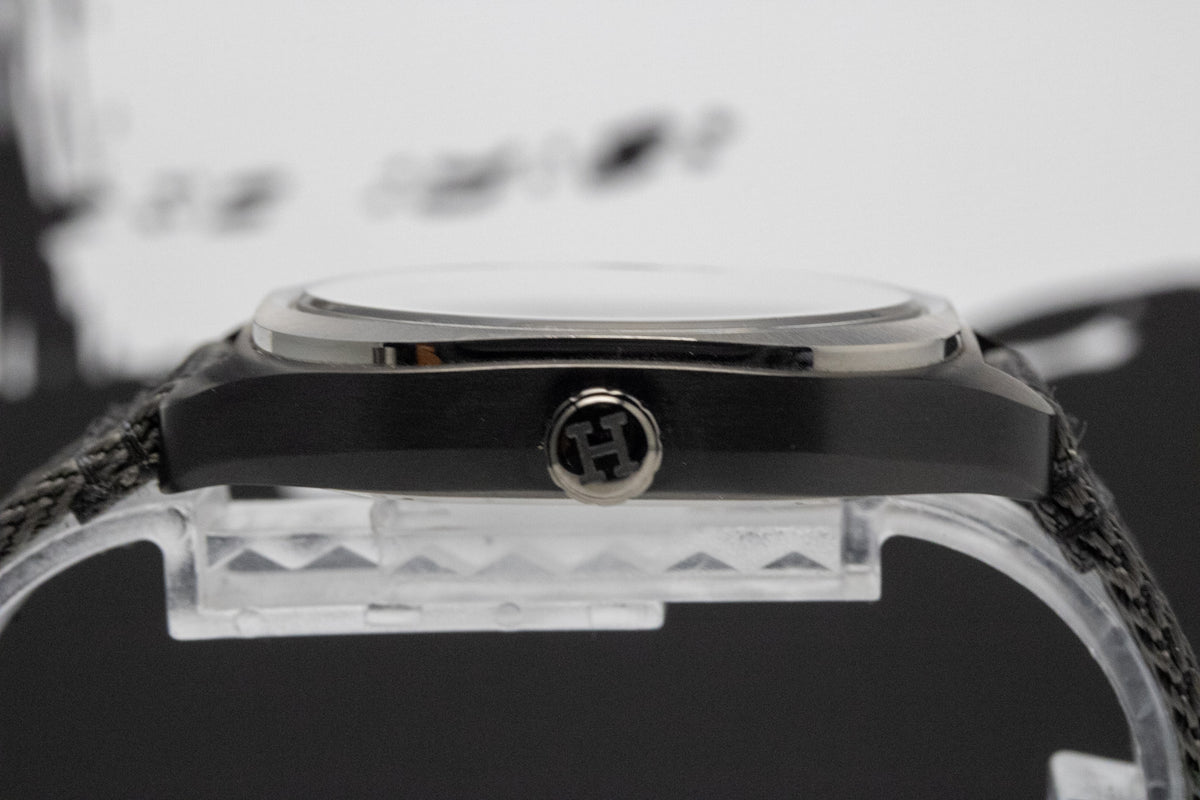 Hermès H08 SP1.741a W049431WW00 Black DLC Titanium Black Fabric Strap