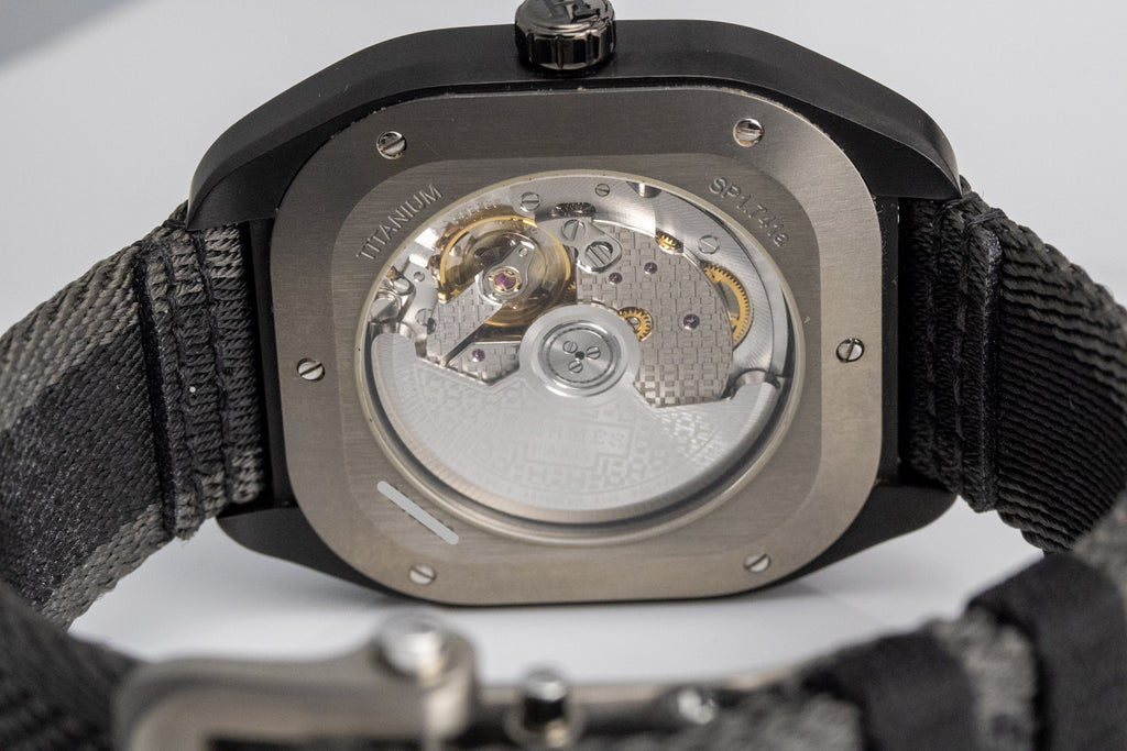 Hermès H08 SP1.741a W049431WW00 Black DLC Titanium Black Fabric Strap