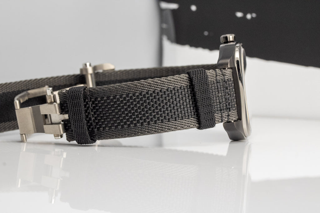 Hermès H08 SP1.741a W049431WW00 Black DLC Titanium Black Fabric Strap