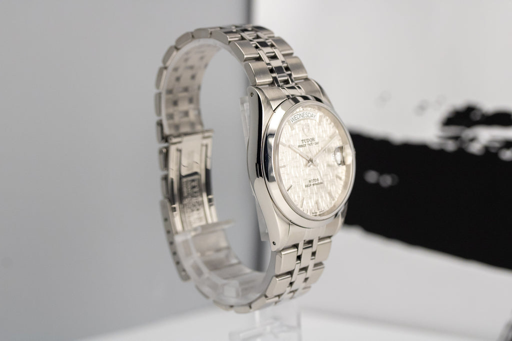 Tudor Prince Date+Day 76200 Silver Linen Dial Automatic