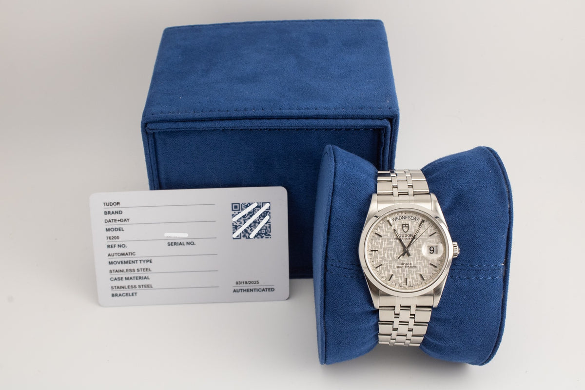 Tudor Prince Date+Day 76200 Silver Linen Dial Automatic