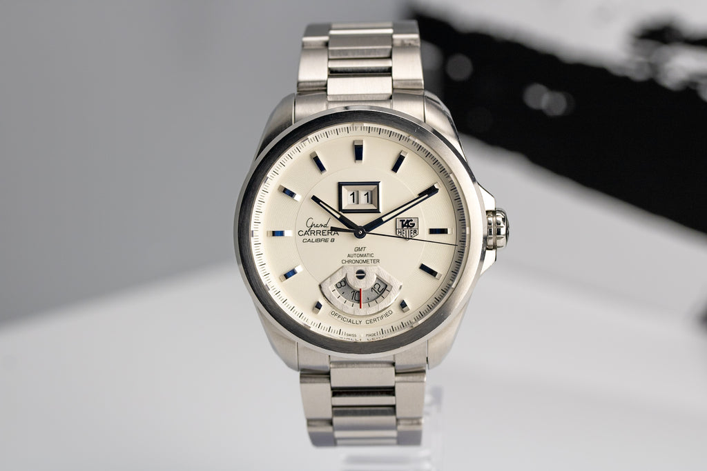 TAG Heuer Grand Carrera Calibre 8 GMT WAV5112.BA0901 Silver Dial Automatic Chronometer