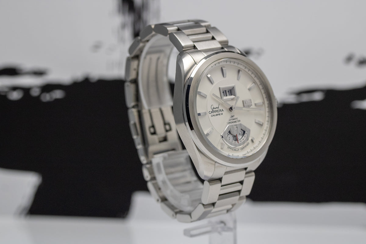 TAG Heuer Grand Carrera Calibre 8 GMT WAV5112.BA0901 Silver Dial Automatic Chronometer