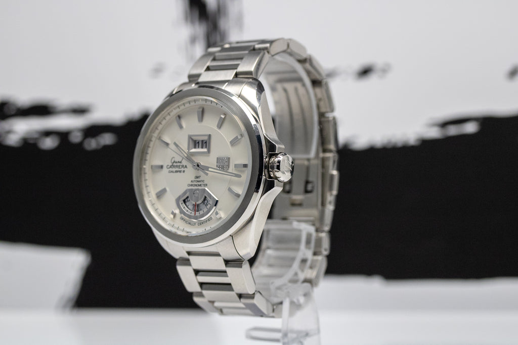 TAG Heuer Grand Carrera Calibre 8 GMT WAV5112.BA0901 Silver Dial Automatic Chronometer