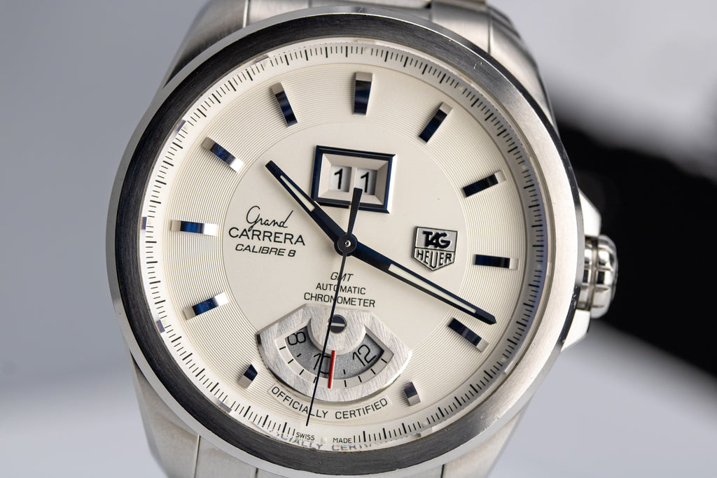 TAG Heuer Grand Carrera Calibre 8 GMT WAV5112.BA0901 Silver Dial Automatic Chronometer