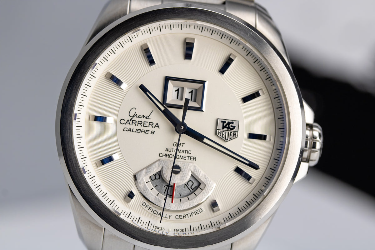 TAG Heuer Grand Carrera Calibre 8 GMT WAV5112.BA0901 Silver Dial Automatic Chronometer