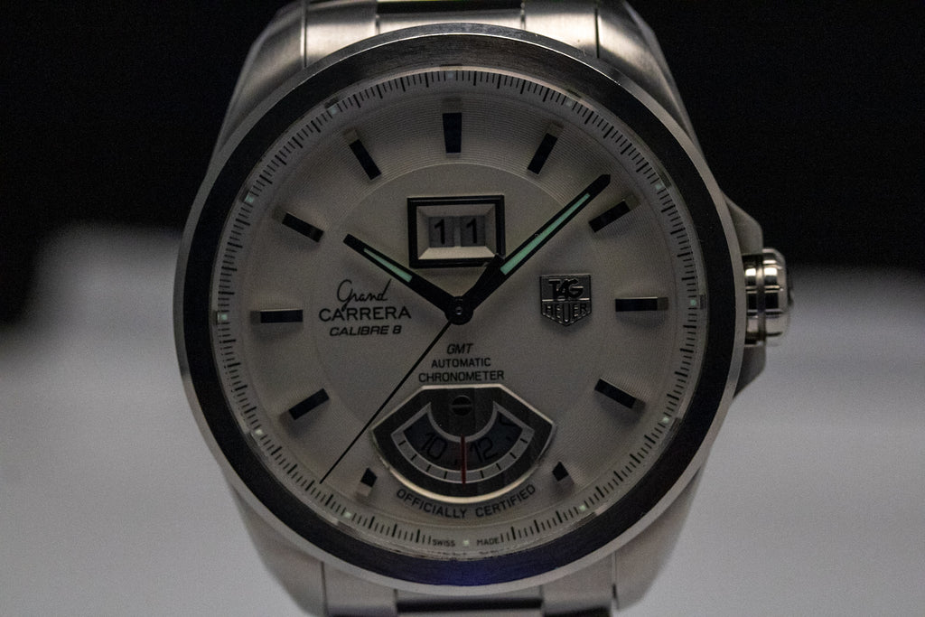 TAG Heuer Grand Carrera Calibre 8 GMT WAV5112.BA0901 Silver Dial Automatic Chronometer