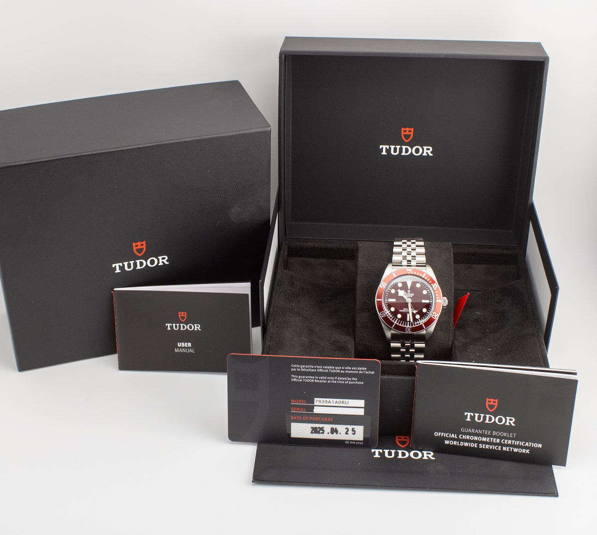 Tudor Black Bay 58 Burgundy 7939A1A0RU METAS 39mm Five-Link Bracelet