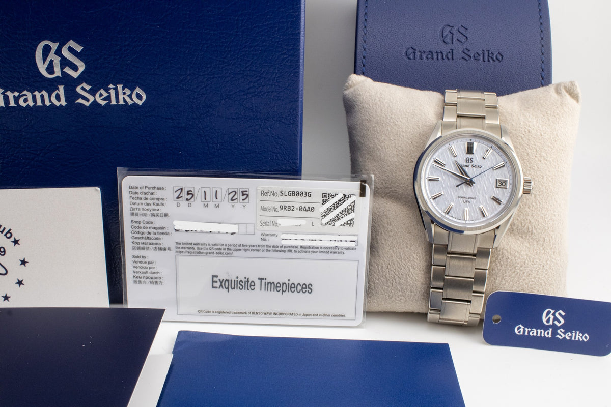 Grand Seiko SLGB003 Ice Forest Evolution 9 Spring Drive U.F.A.