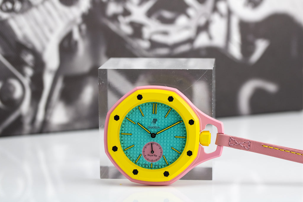 Audemars Piguet x Swatch OTG ROZ SSX03J100N Royal Pop Bioceramic Mechanical Watch
