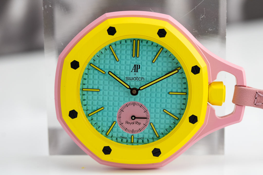Audemars Piguet x Swatch OTG ROZ SSX03J100N Royal Pop Bioceramic Mechanical Watch