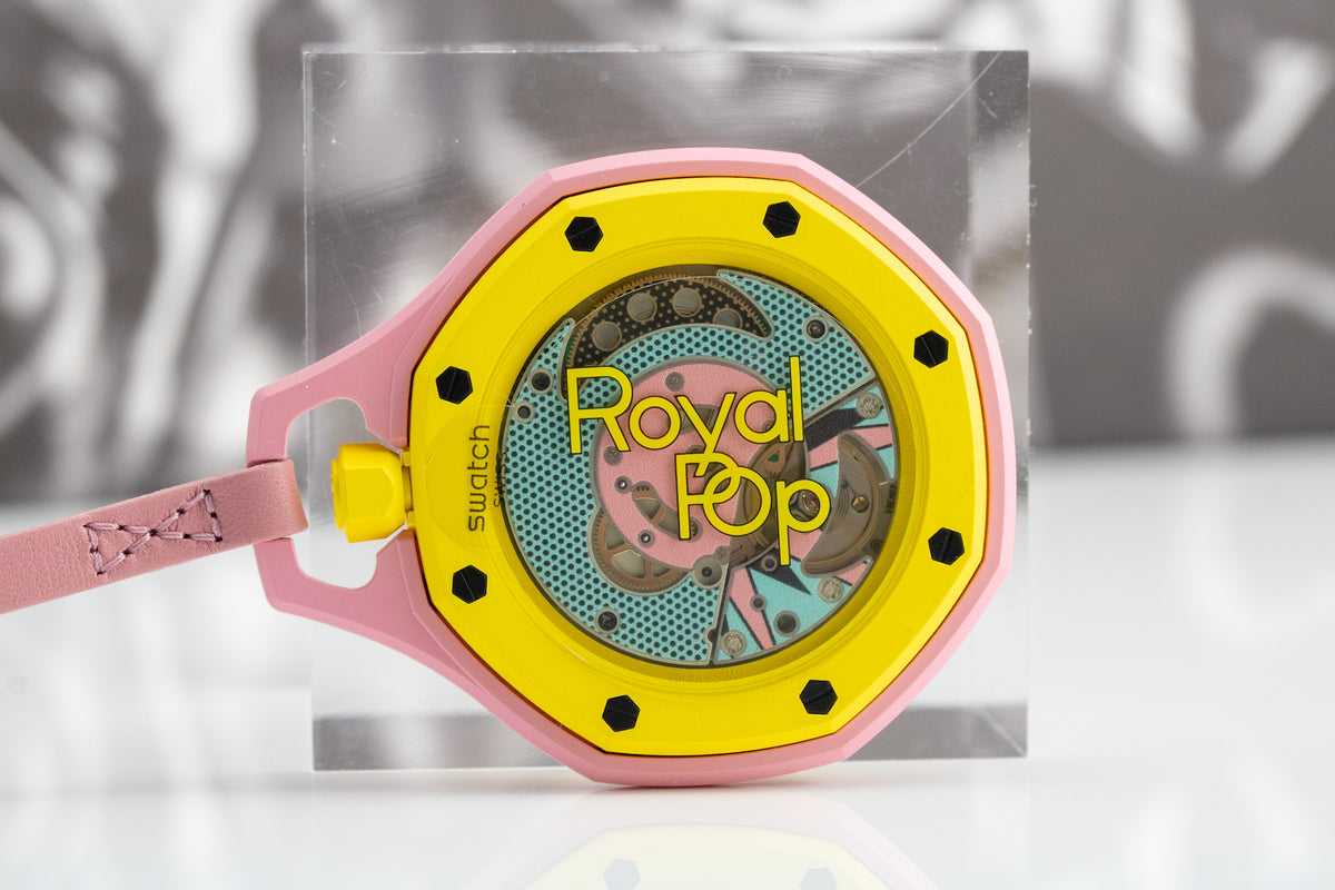 Audemars Piguet x Swatch OTG ROZ SSX03J100N Royal Pop Bioceramic Mechanical Watch