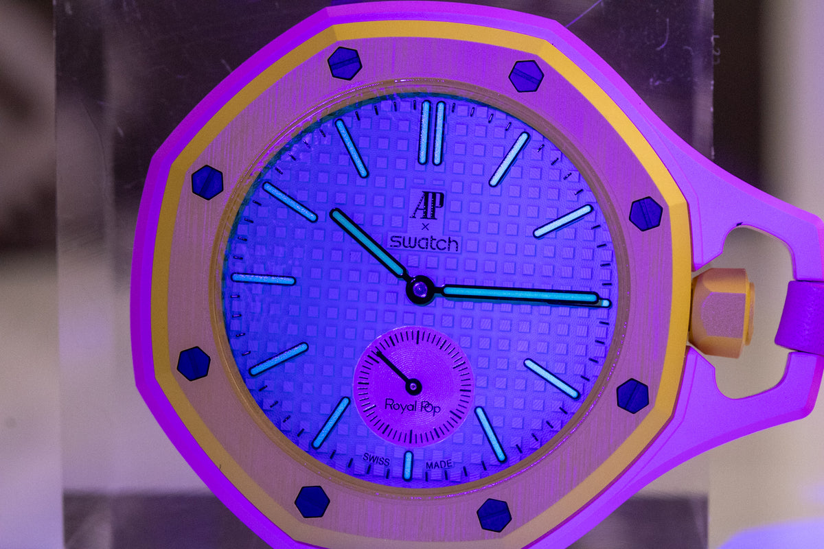Audemars Piguet x Swatch OTG ROZ SSX03J100N Royal Pop Bioceramic Mechanical Watch