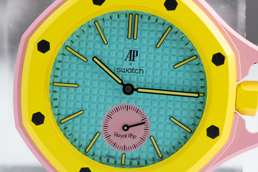 Audemars Piguet x Swatch OTG ROZ SSX03J100N Royal Pop Bioceramic Mechanical Watch